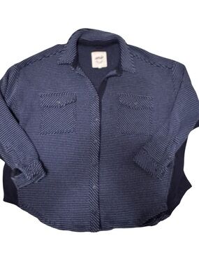 aerie Navy Blue Button Down Shirt